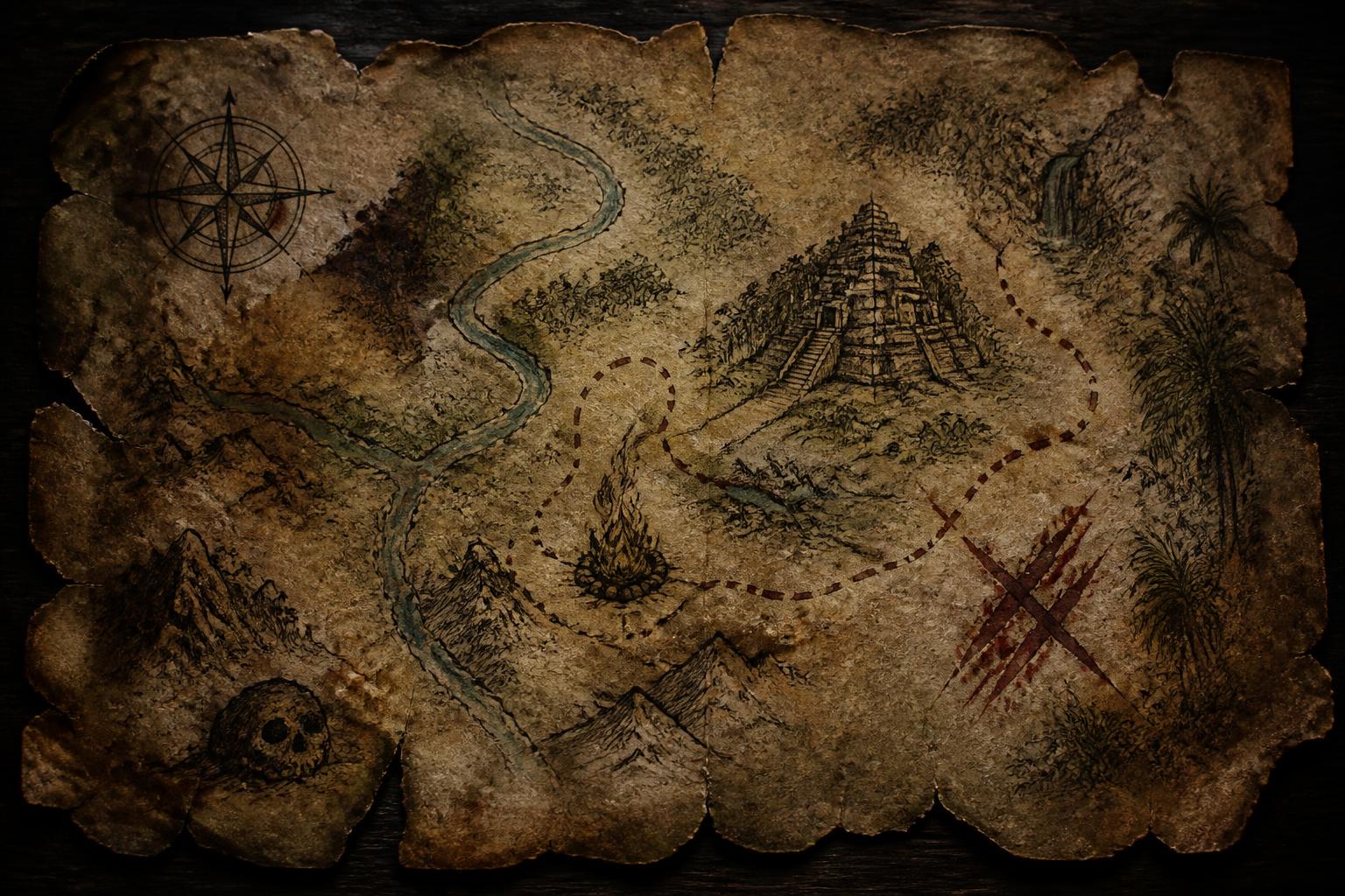 The torn stone map recovered from the clearing